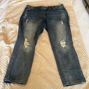 Jessica Simpson Distressed Stretchy Ankle Jeans
